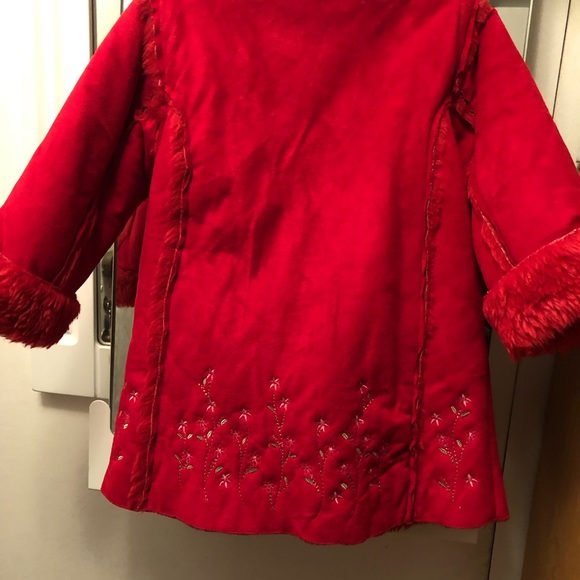 NWOT Pumpkin Patch kid’s faux fur coat exclusive of decoration, size 2 - Picture 2 of 3